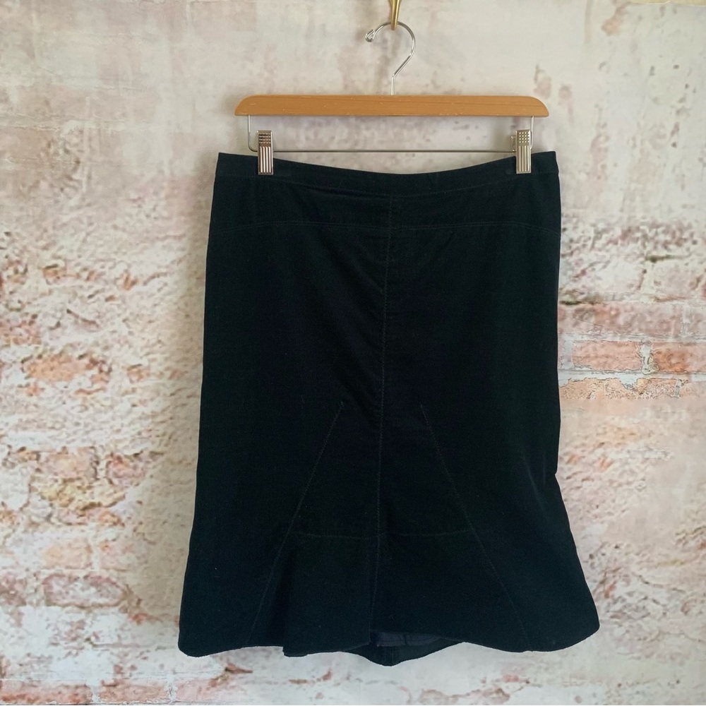 BCBGMaxAzria Black Corduroy Skirt